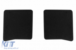 Double-layer carpet floor mats suitable for Mitsubishi Lancer 2003-2008, made of Rex fabric, set of 4 pieces, black-image-6240326