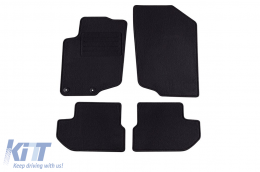 image-33-Double-layer carpet floor mats suitable for Peugeot 207 CC 2007-2014, made of Rex fabric, set of 4 pieces, black