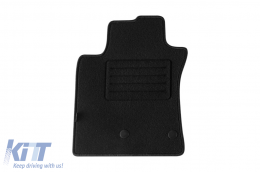 Double-layer carpet floor mats suitable for Renault Modus, Grand Modus 2008-2012, made of Rex fabric, set of 4 pieces, black-image-6240362