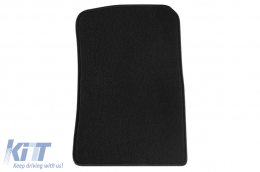 Double-layer carpet floor mats suitable for Renault Modus, Grand Modus 2008-2012, made of Rex fabric, set of 4 pieces, black-image-6240363
