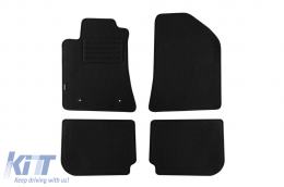 Double-layer carpet floor mats suitable for Toyota Avensis 2003-2008, made of Rex fabric, set of 4 pieces, black - ABFMT6021924