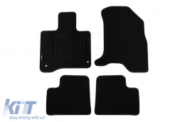 image-78-Double-layer carpet floor mats suitable for Citroen C-Zero after 2010, made of Rex fabric, set of 4 pieces, black