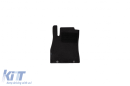 Double-layer carpet floor mats suitable for Nissan Pulsar after 2014, made of Rex fabric, set of 4 pieces, black-image-6240558