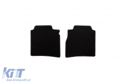 Double-layer carpet floor mats suitable for Nissan Pulsar after 2014, made of Rex fabric, set of 4 pieces, black-image-6240560