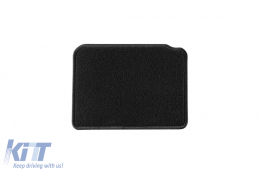Double-layer carpet floor mats suitable for Nissan Micra K14 after 2017, made of Rex fabric, set of 4 pieces, black-image-6240567