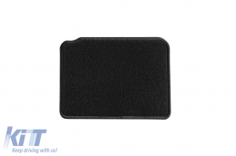 Double-layer carpet floor mats suitable for Nissan Micra K14 after 2017, made of Rex fabric, set of 4 pieces, black-image-6240568