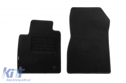 Double-layer carpet floor mats suitable for Nissan Juke after 2019, made of Rex fabric, set of 4 pieces, black-image-6240571