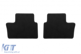 Double-layer carpet floor mats suitable for Nissan Juke after 2019, made of Rex fabric, set of 4 pieces, black-image-6240572