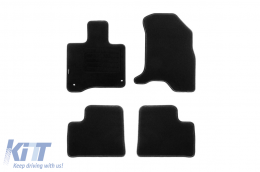 Double-layer carpet floor mats suitable for Peugeot iON after 2010, set of 4 pieces, black - ABFMP6021986
