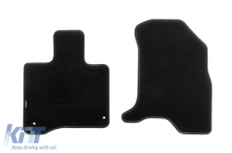 Double-layer carpet floor mats suitable for Peugeot iON after 2010, set of 4 pieces, black-image-6240682