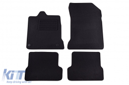 Double-layer carpet floor mats suitable for Renault Laguna coupe 2008-2015, made of Rex fabric, set of 4 pieces, black - ABFMR6021987