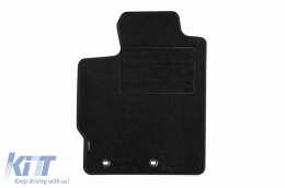 Double-layer carpet floor mats suitable for Toyota Verso S 2011-2017, made of Rex fabric, set of 3 pieces, black-image-6240741
