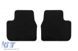 Double-layer carpet floor mats suitable for Citroen C4 Cactus after 2014, made of Rex fabric, set of 4 pieces, black-image-6240840