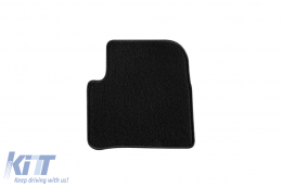 Double-layer carpet floor mats suitable for Citroen C3 after 2016, made of Rex fabric, set of 4 pieces, black-image-6240848