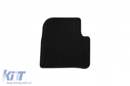 Double-layer carpet floor mats suitable for Citroen C3 after 2016, made of Rex fabric, set of 4 pieces, black-image-6240849