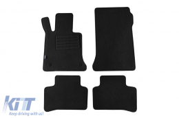 image-70-Double-layer carpet floor mats suitable for Mercedes GLK X204 2008-2012, made of Rex fabric, set of 4 pieces, black