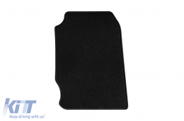 Double-layer carpet floor mats suitable for Mitsubishi Colt 2010-2013, 3 doors, set of 4 pieces, black, by Petex, Rex fabric.-image-6240892