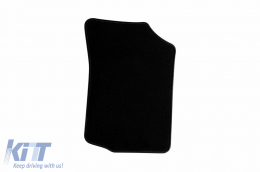 Double-layer carpet floor mats suitable for Peugeot 108 2014-2021, Rex fabric, set of 4 pieces, black-image-6240940