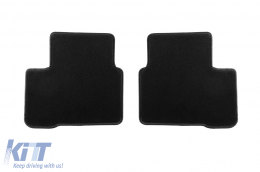 Double-layer carpet floor mats suitable for Suzuki Swift 2010-2017, made of Rex fabric, set of 4 pieces, black-image-6240969