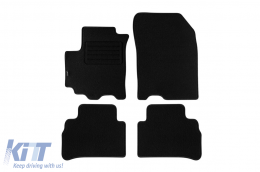 Double-layer carpet floor mats suitable for Suzuki Vitara after 2015, made of Rex fabric, set of 4 pieces, black - ABFMS6022050
