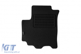 Double-layer carpet floor mats suitable for Suzuki Vitara after 2015, made of Rex fabric, set of 4 pieces, black-image-6240975