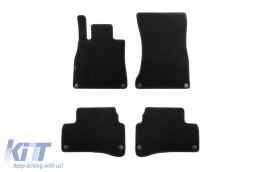 Double-layer carpet floor mats suitable for Mercedes S class W222 2013-2020 short wheelbase, set of 4 pieces, black - ABFMM6022075