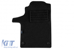 Double-layer carpet floor mats suitable for Mercedes V class W447 long wheelbase, Vito Tourer Pro after 2014, 9 seats, set of 2 pieces, black.-image-6241084