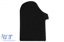 Double-layer carpet floor mats suitable for Mercedes V class W447 long wheelbase, Vito Tourer Pro after 2014, 9 seats, set of 2 pieces, black.-image-6241085
