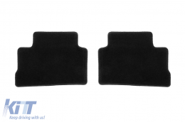 Double-layer carpet floor mats suitable for Hyundai Kona 2017-2023, made of Rex fabric, set of 4 pieces, black-image-6241112