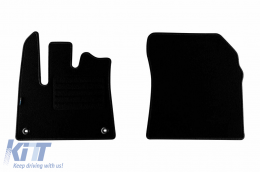image-42-Double-layer carpet floor mats suitable for Peugeot Partner, Rifter after 2019, 2 seats, set of 2 pieces, black