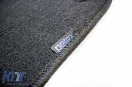 Double-layer carpet floor mats suitable for Renault Twingo after 2014, made of Rex fabric, set of 4 pieces, black - ABFMR6022086