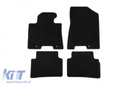 image-47-Double-layer carpet floor mats suitable for Hyundai Tucson 2018-2020, made of Rex fabric, set of 4 pieces, black