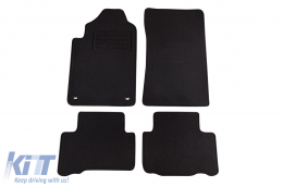 Double-layer carpet floor mats suitable for Ssangyong Rexton 2004-2011, made of Rex fabric, set of 4 pieces, black - ABFMS6022095