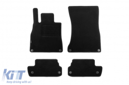 Double-layer carpet floor mats suitable for Mercedes S class C217 coupe 2014-2020, made of Rex fabric, set of 4 pieces, black - ABFMM6022099