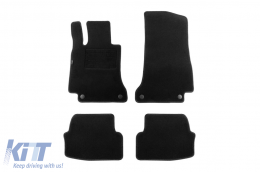 Double-layer carpet floor mats suitable for Mercedes C class C205 coupe after 2015, made of Rex fabric, set of 4 pieces, black - ABFMM6022101