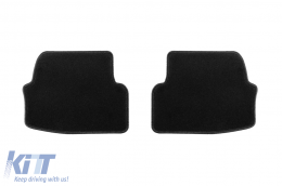 Double-layer carpet floor mats suitable for Mercedes C class C205 coupe after 2015, made of Rex fabric, set of 4 pieces, black-image-6241184