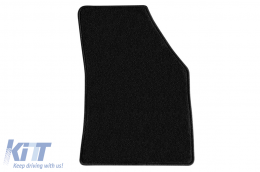 Double-layer carpet floor mats suitable for Renault Megane 2015-2022, made of Rex fabric, set of 4 pieces, black-image-6241196