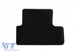 Double-layer carpet floor mats suitable for Renault Megane 2015-2022, made of Rex fabric, set of 4 pieces, black-image-6241197
