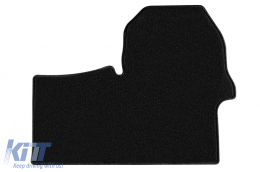 Double-layer carpet floor mats suitable for Mercedes Sprinter W907 after 2018, rear-wheel drive, with floor ventilation, set of 2 pieces, black-image-6241249
