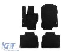 Double-layer carpet floor mats suitable for Mercedes GLE W167 after 2019, GLE W167 hybrid after 2020, 5-7 seats, set of 4 pieces, black - ABFMM6022119