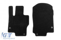Double-layer carpet floor mats suitable for Mercedes GLE W167 after 2019, GLE W167 hybrid after 2020, 5-7 seats, set of 4 pieces, black-image-6241254