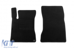 Double-layer carpet floor mats suitable for Mercedes GLB X247 after 2020, made of Rex fabric, set of 4 pieces, black-image-6241266