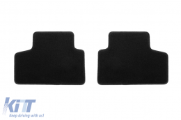 Double-layer carpet floor mats suitable for Mercedes GLB X247 after 2020, made of Rex fabric, set of 4 pieces, black-image-6241267