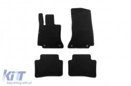 Double-layer carpet floor mats suitable for Mercedes C class W206 sedan, S206 estate after 2021, set of 4 pieces, black - ABFMM6022122
