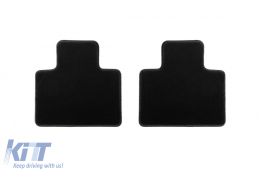 Double-layer carpet floor mats suitable for Renault Zoe after 2020, made of Rex fabric, set of 4 pieces, black-image-6241285