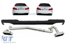 image-33-Double Outlet Air Diffuser for BMW 5 Series F10 (2011-2017)  with Exhaust System M-Technik 550i Design