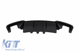 Double Outlet Air Diffuser suitable for BMW 5 Series F10 F11 (2011-2017) M Sport Design with Exhaust Muffler Tips-image-6074392