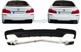 image-12-Double Outlet Air Diffuser suitable for BMW 5 Series F10 (2011-2017) M-Performance 550i Design with Exhaust System