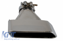 Double Outlet Air Diffuser suitable for BMW F10 5 Series (2011-2017) M-Performance Design with Exhaust Muffler Tips V8 LCI Square Design-image-6044344