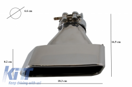 Double Outlet Air Diffuser suitable for BMW F10 5 Series (2011-2017) M-Performance Design with Exhaust Muffler Tips V8 LCI Square Design-image-6044349